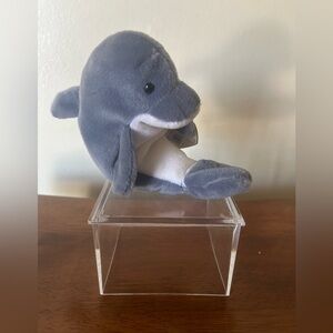 Ty Beanie Baby Echo Dolphin Plush Retired 1998 Stuffed Animal MWMT Beanie Babies
